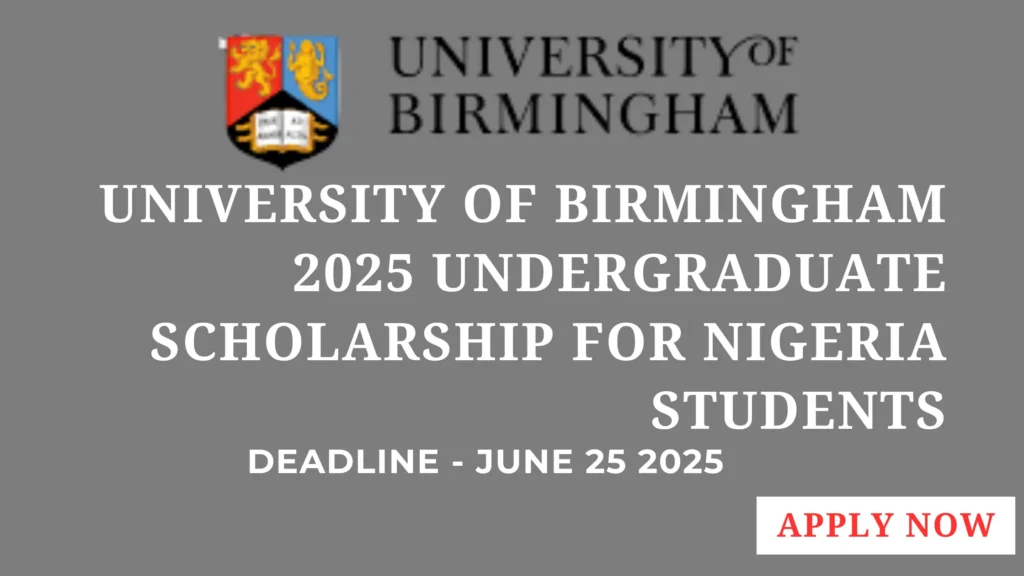 University of Birmingham Undergraduate Scholarship